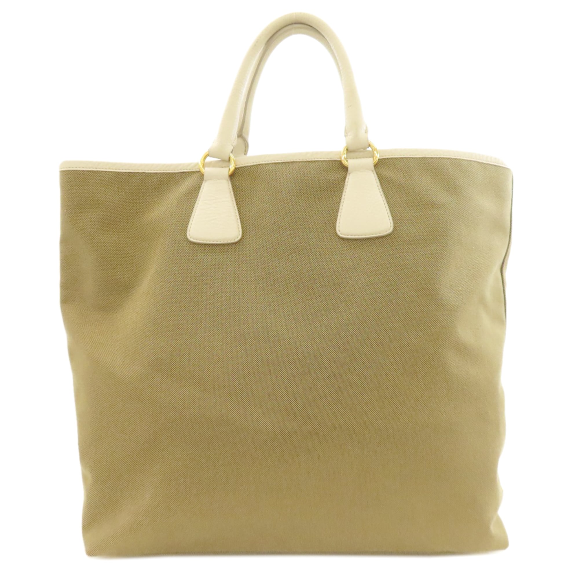 Prada Brown Canvas Tote Bag (Pre-Owned)