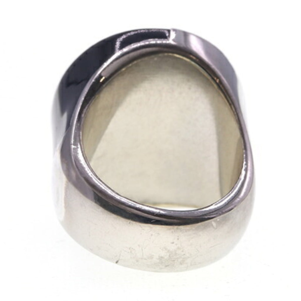 Chanel Silver Metal Band Ring (Pre-Owned)