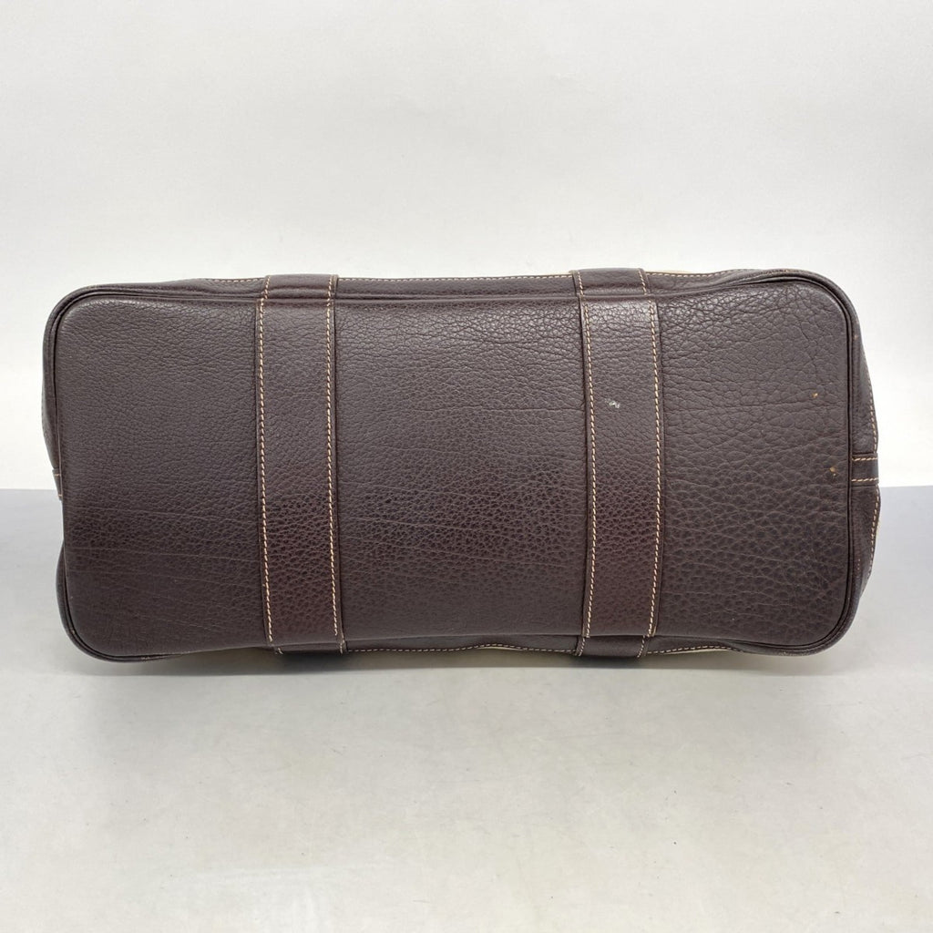 Hermes Brown Toile Officier Tote Bag (Pre-Owned)