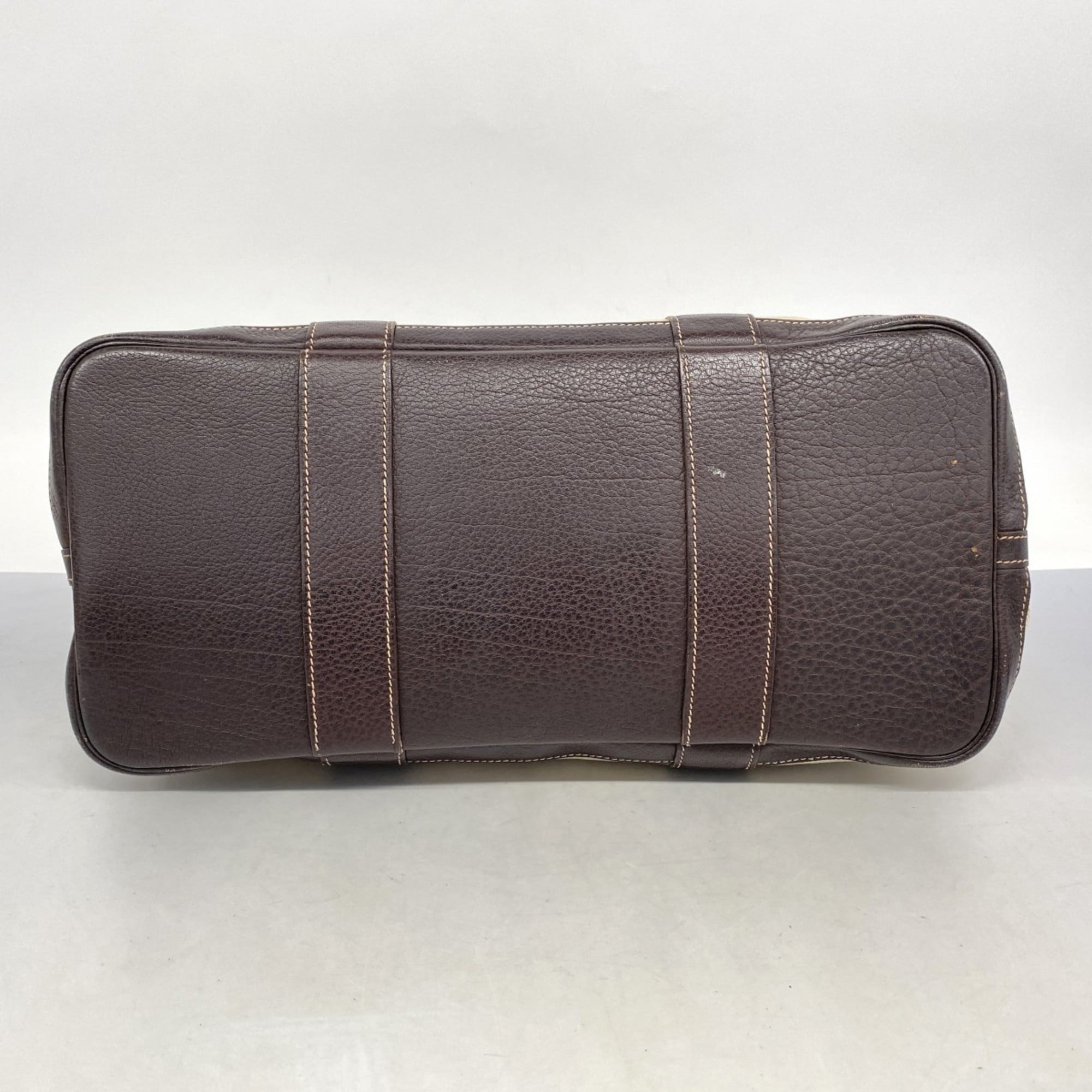Hermes Brown Toile Officier Tote Bag (Pre-Owned)