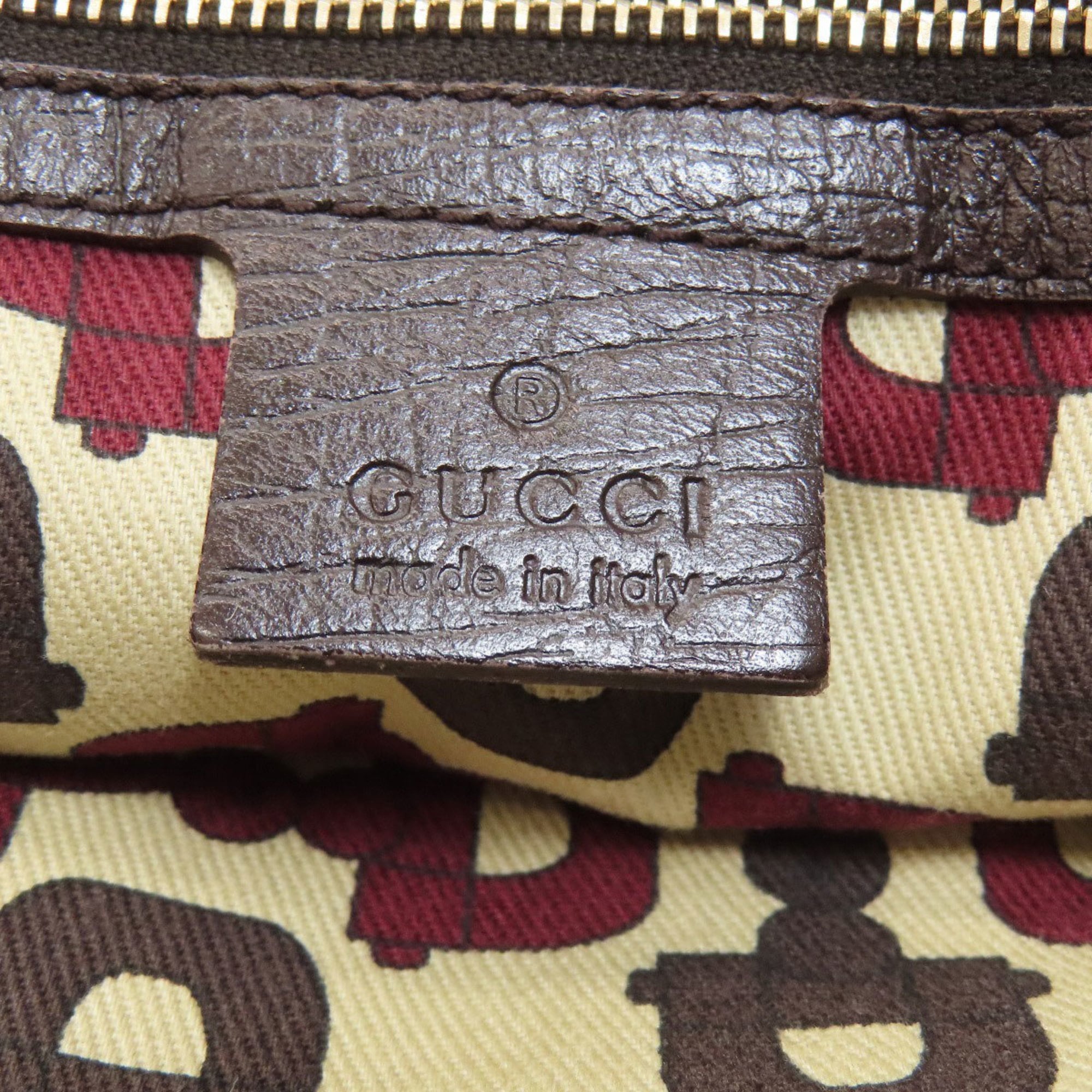 Gucci Brown Canvas Tote Bag (Pre-Owned)