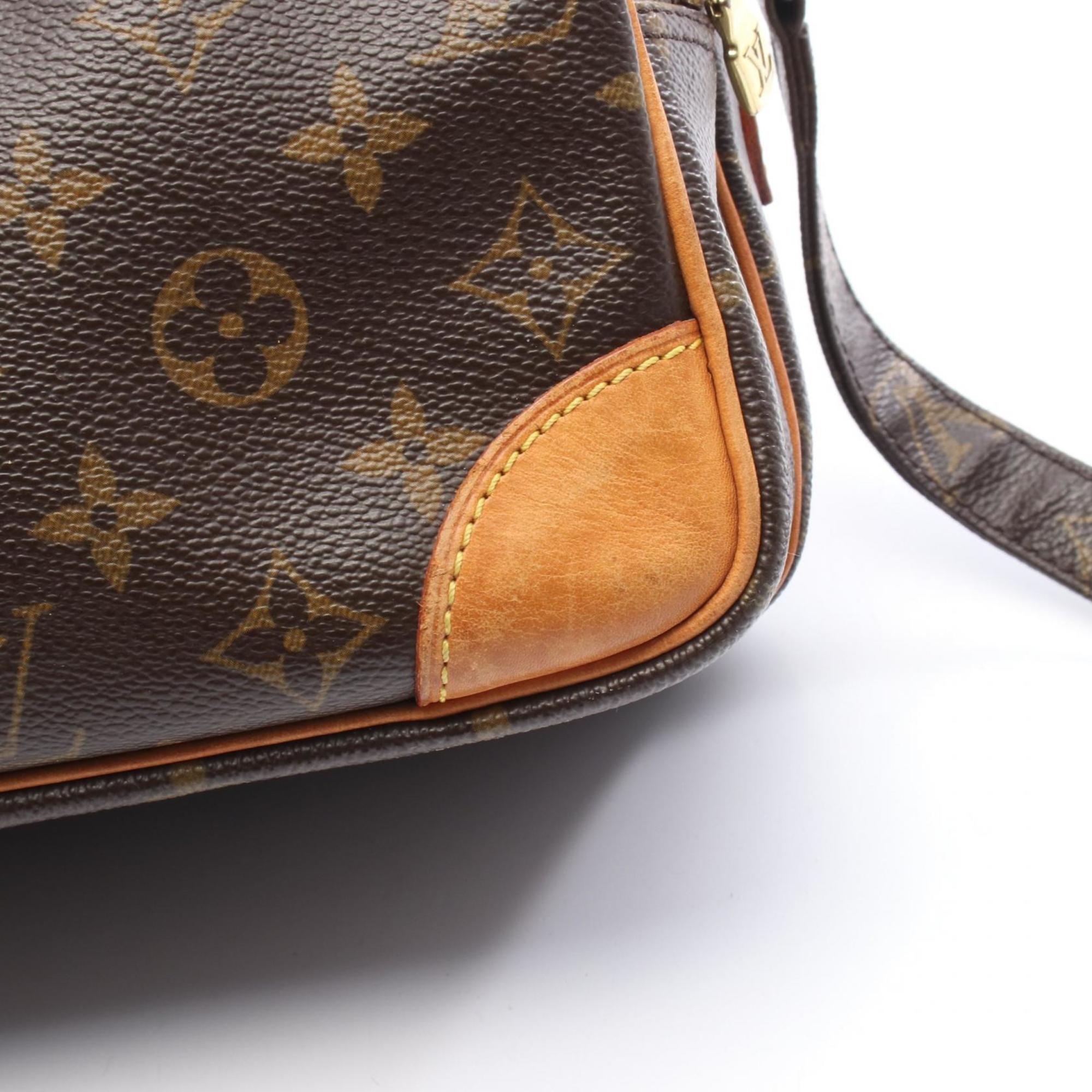 Louis Vuitton Brown Monogram Coated Canvas Leather Shoulder Bag (Pre-Owned)