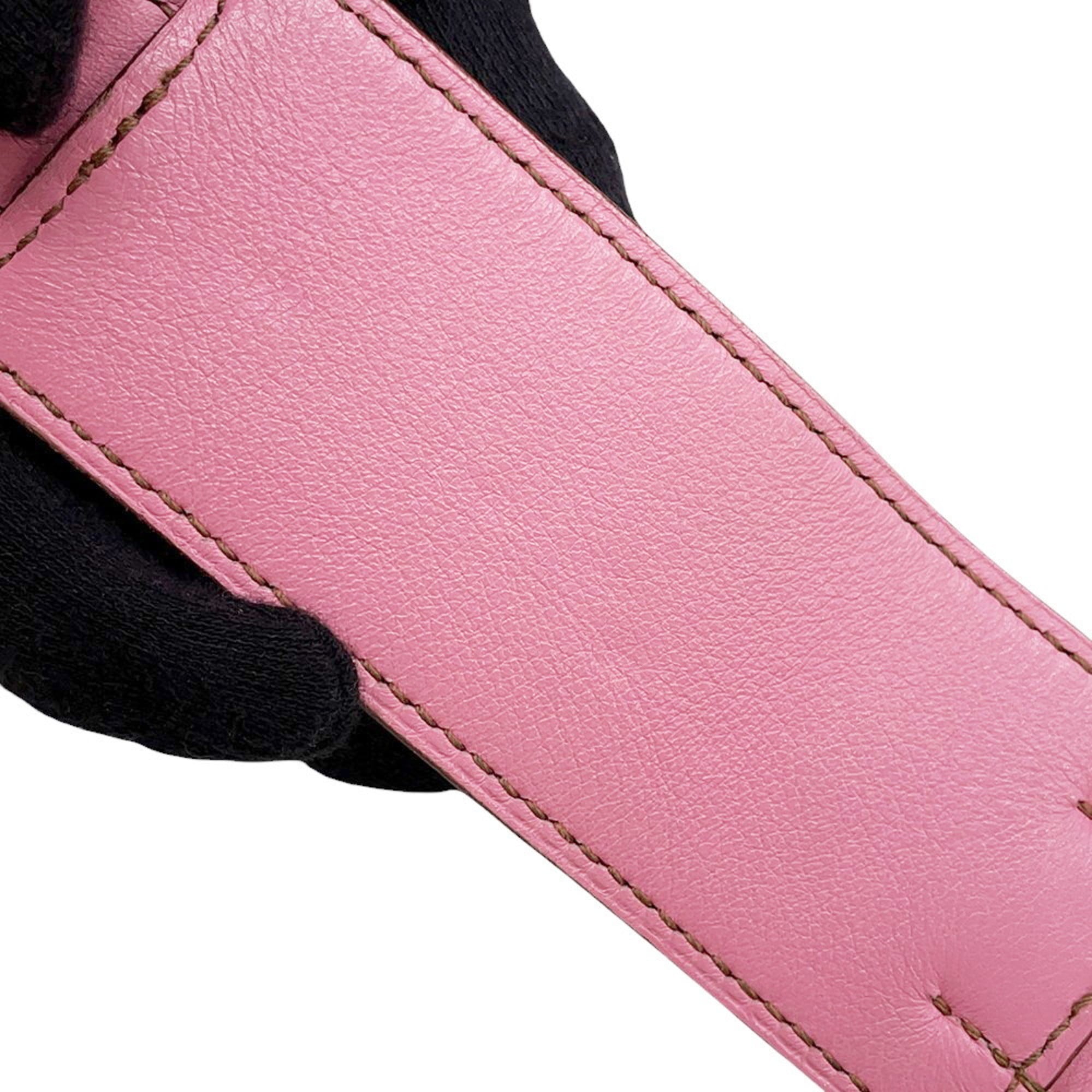 Hermes Jypsiere Pink Swift Leather Shoulder Bag (Pre-Owned)