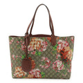 Gucci Gg Blooms Beige Pink Multi-Color Gg Supreme Leather Shoulder Bag Tote Bag (Pre-Owned)