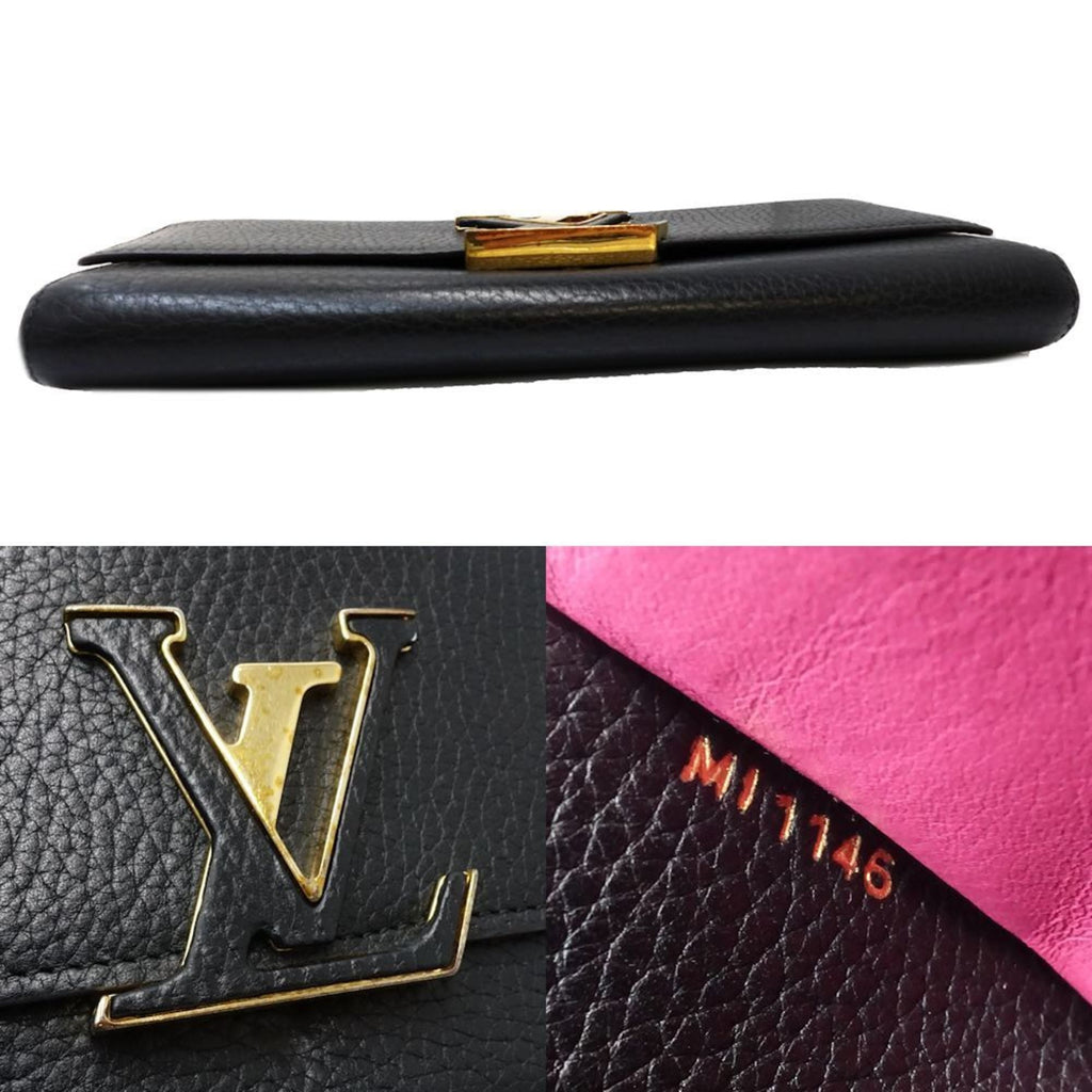 Louis Vuitton Noir Long Wallet (Bi-Fold) (Pre-Owned)