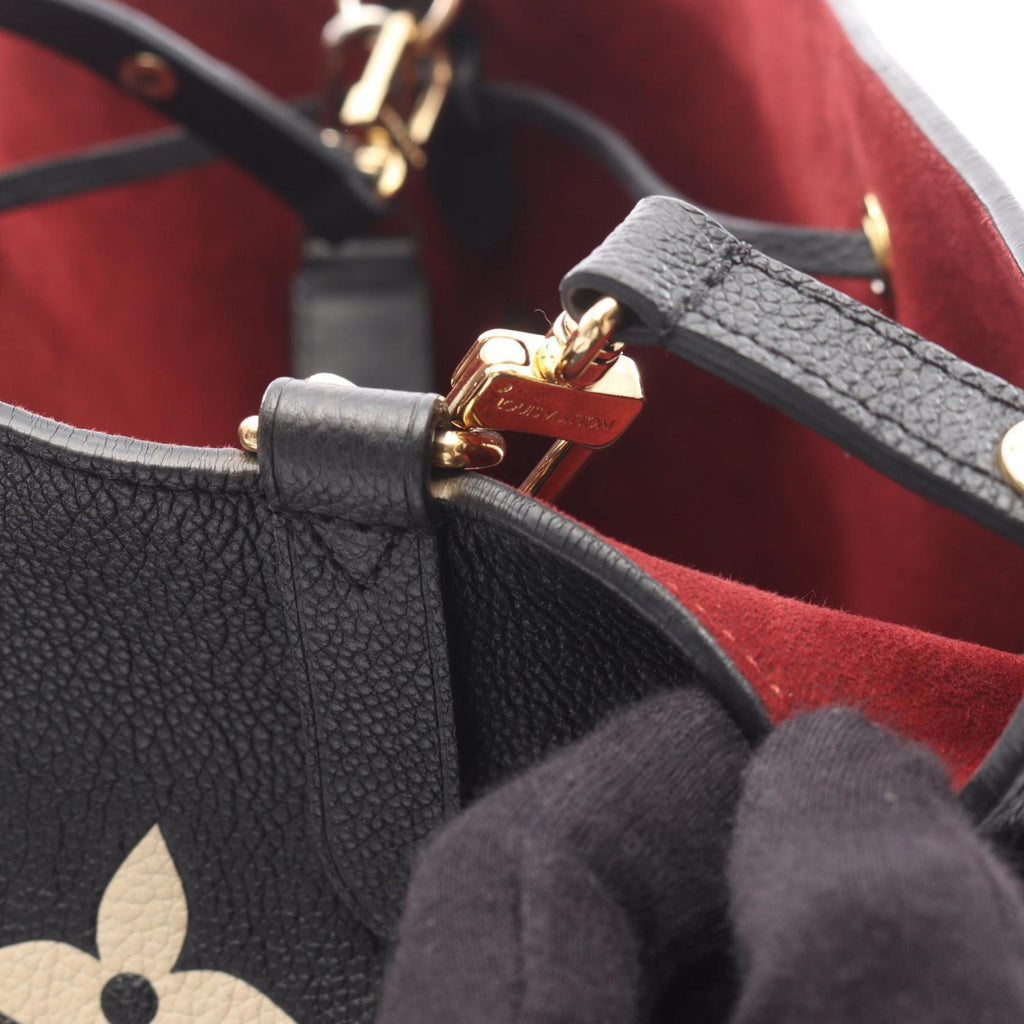Louis Vuitton Beige Black Monogram Empreinte Handbag (Pre-Owned)