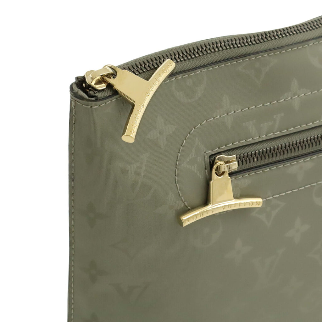 Louis Vuitton Gray Canvas Clutch Bag (Pre-Owned)