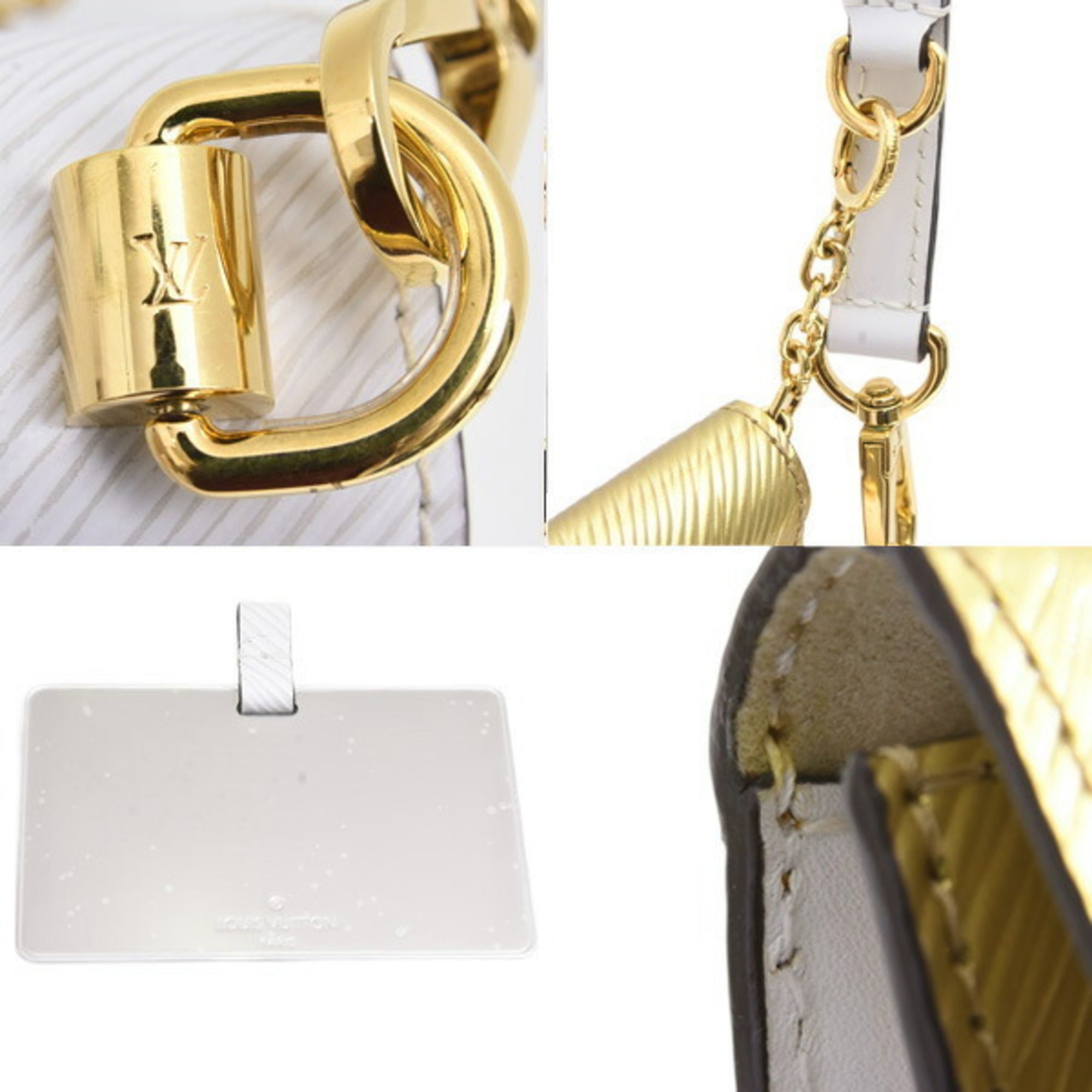 Louis Vuitton Epi White Epi Leather Shoulder Bag (Pre-Owned)