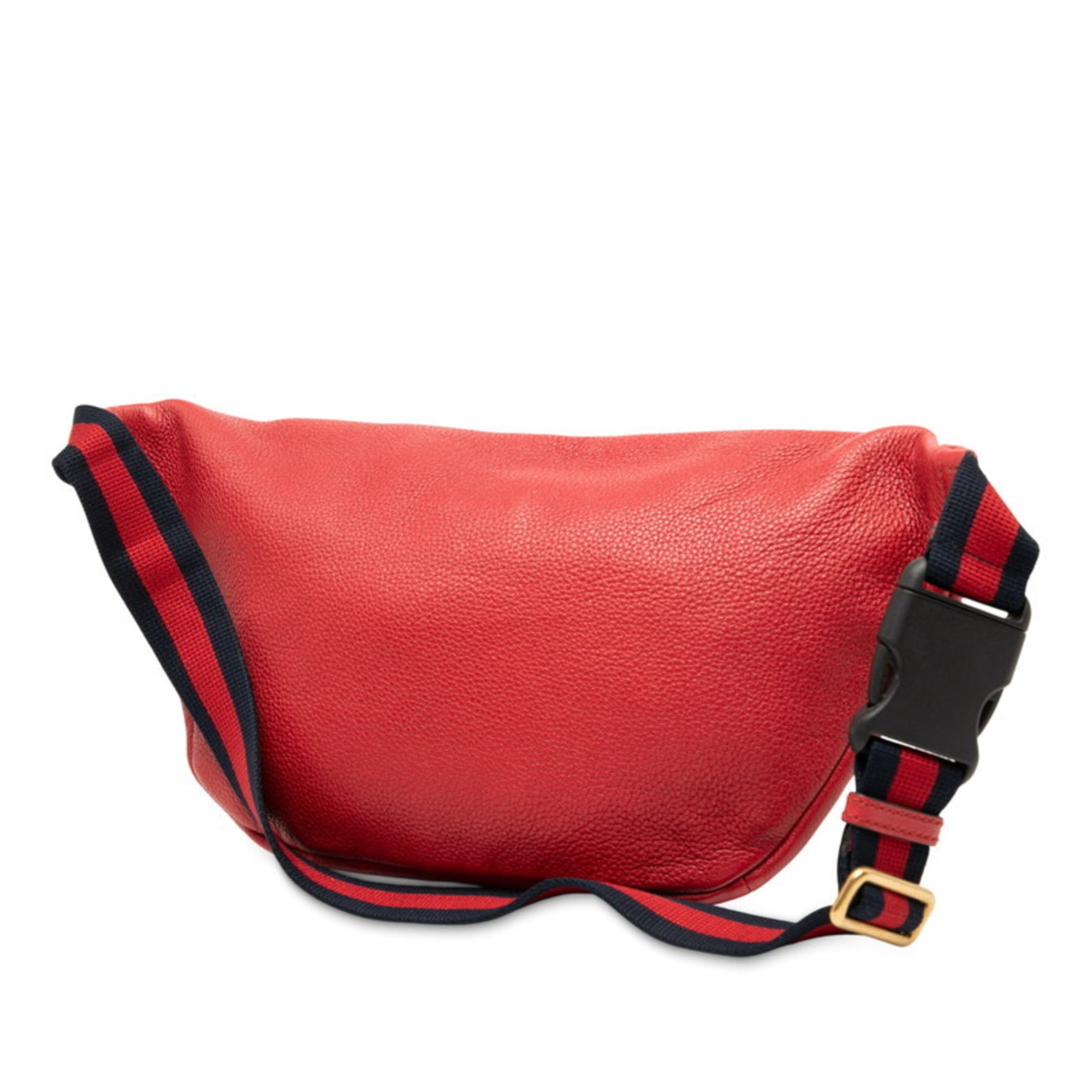 Gucci Red Color Leather Sling Bag (Pre-Owned)