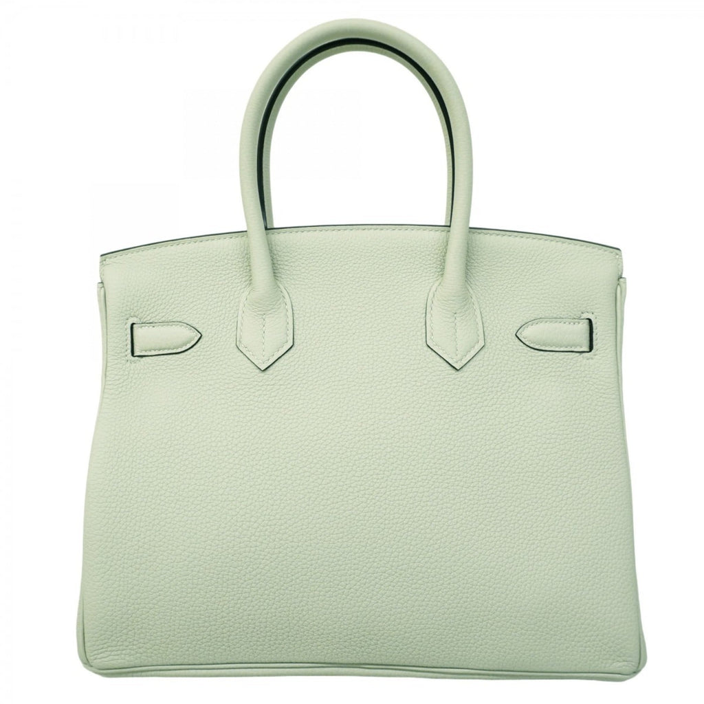 Hermes Silver Togo Leather Handbag (Pre-Owned)
