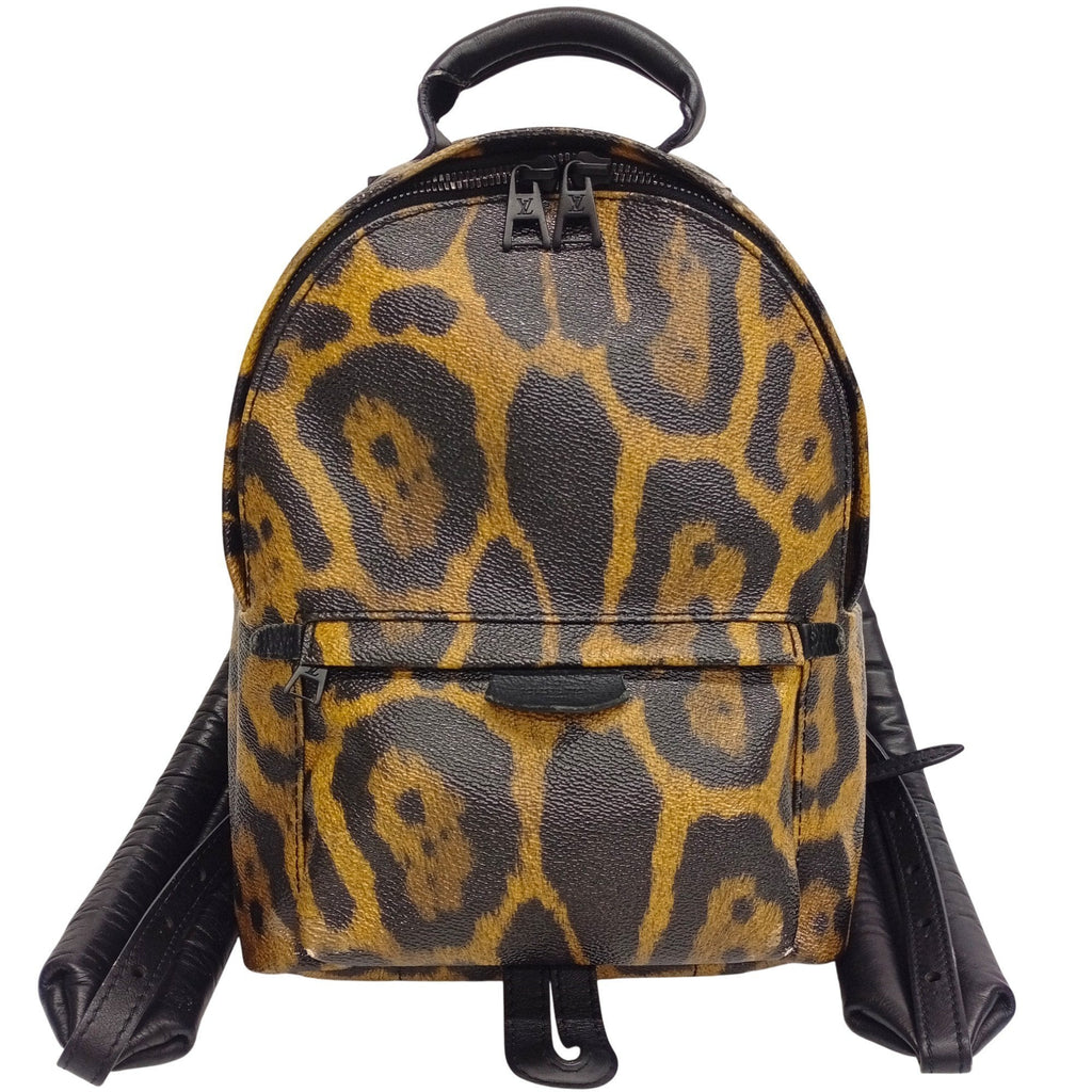 Louis Vuitton Black Brown Leopard Pvc Coated Canvas Leather Backpack (Pre-Owned)