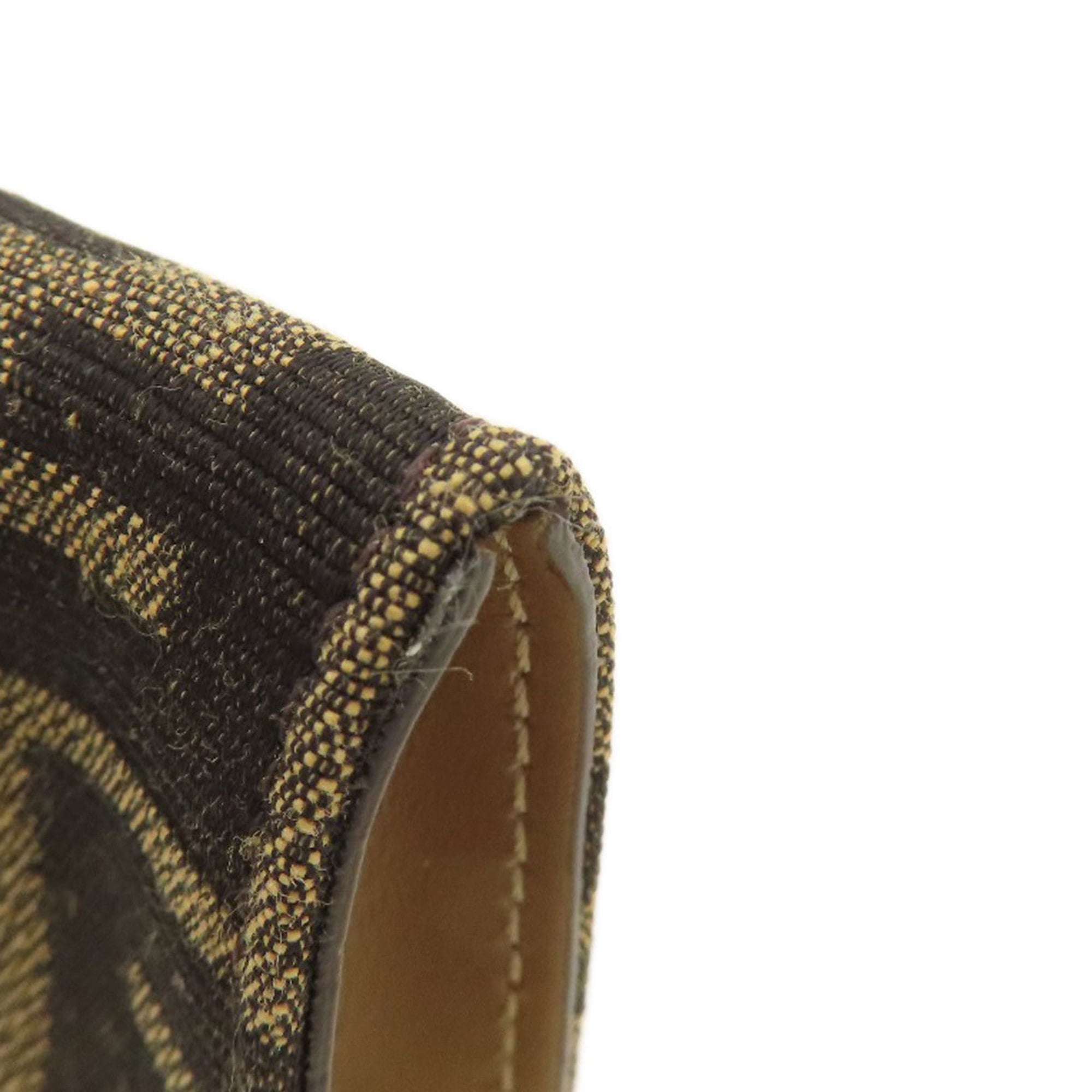 Fendi Brown Canvas Coin Purse/Coin Case (Pre-Owned)