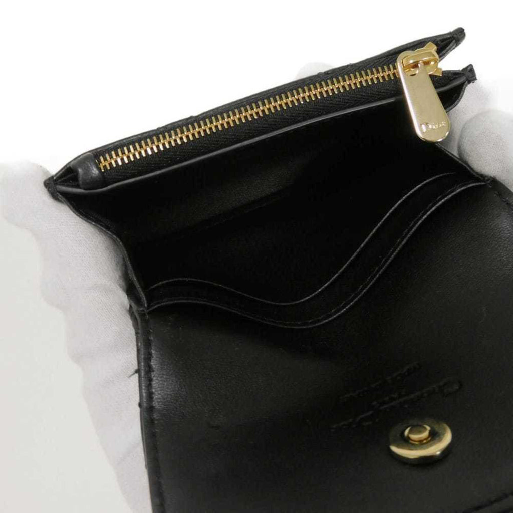 Christian Dior Black Leather Wallet (Bi-Fold) (Pre-Owned)