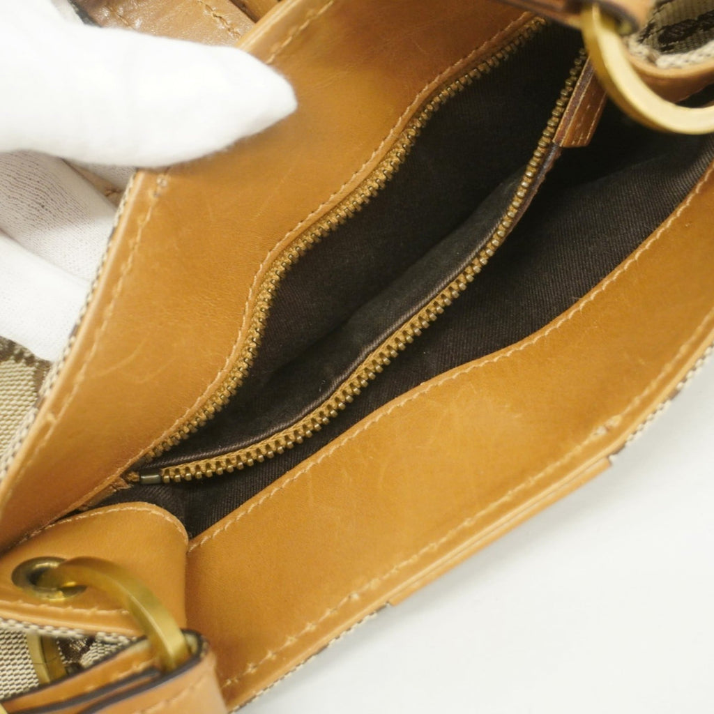 Gucci Brown Canvas Shoulder Bag (Pre-Owned)