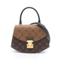 Louis Vuitton Black Brown Monogram Reverse Coated Canvas Leather Handbag (Pre-Owned)