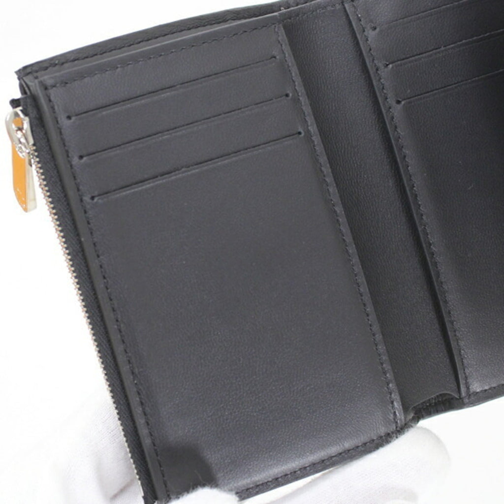 Louis Vuitton Black Mahina Leather Wallet (Tri-Fold) (Pre-Owned)