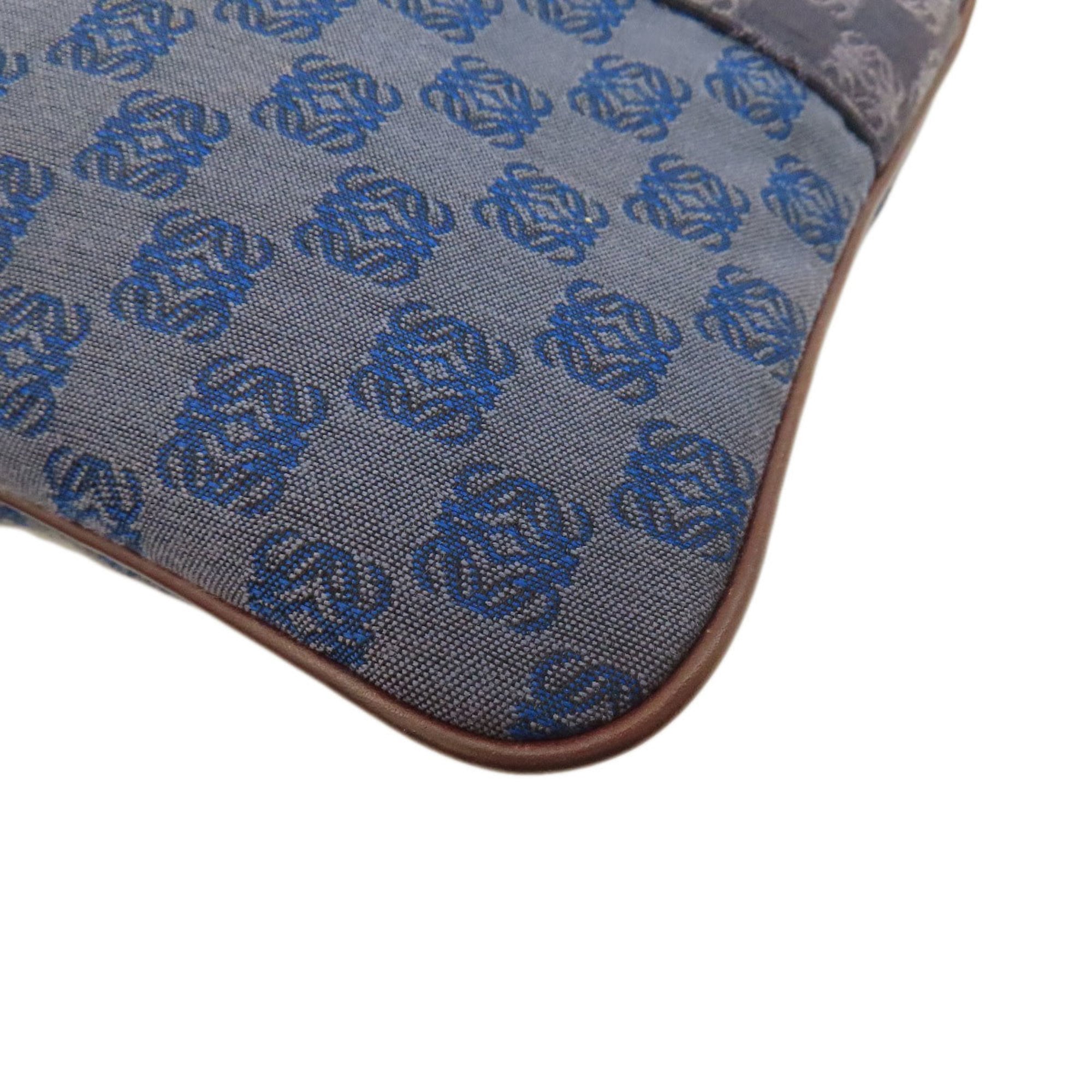 Loewe Blue Canvas Shoulder Bag (Pre-Owned)