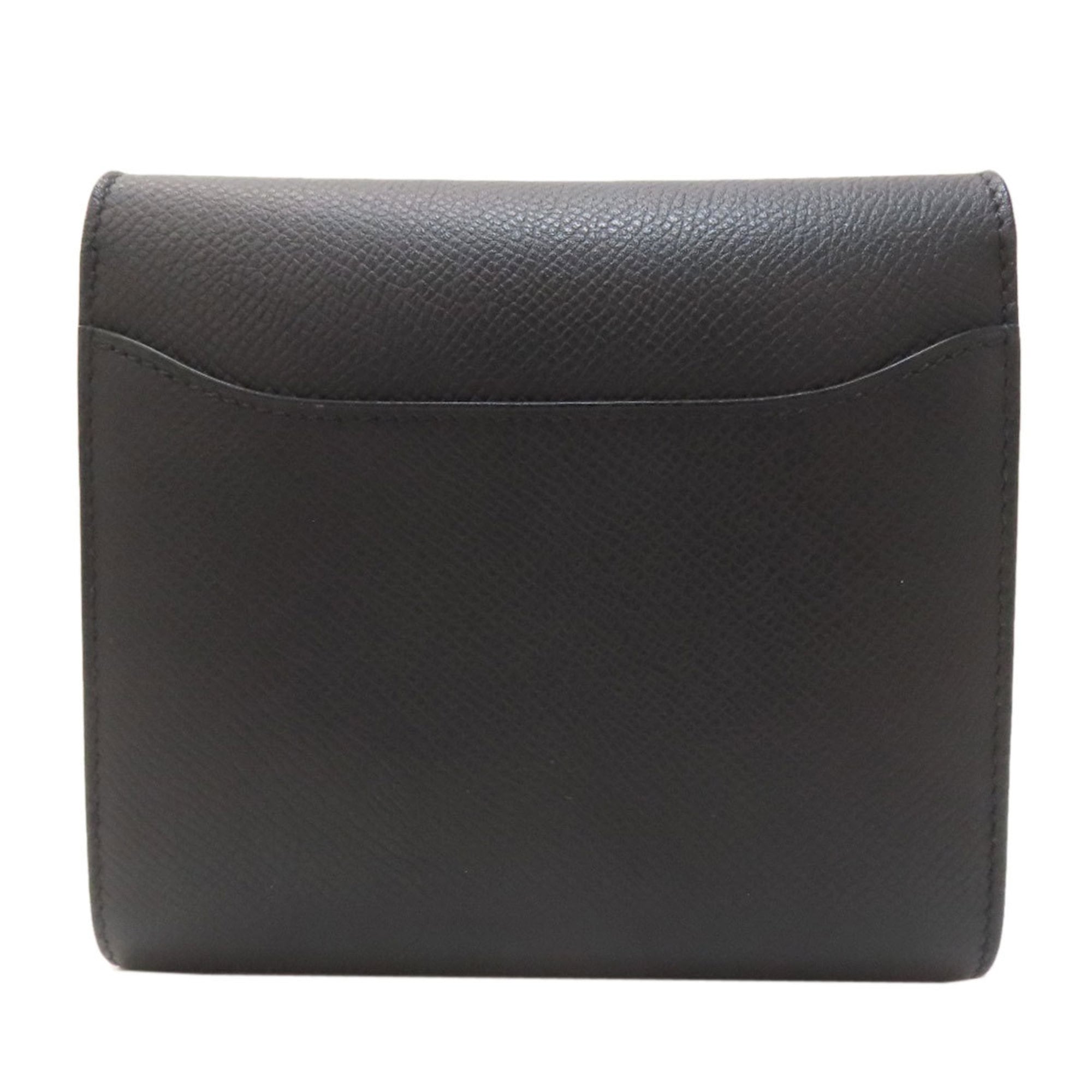 Hermes Black Epsom Leather Coin Purse/Coin Case (Pre-Owned)