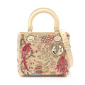 Christian Dior Beige Multi-Color Canvas Leather Handbag (Pre-Owned)
