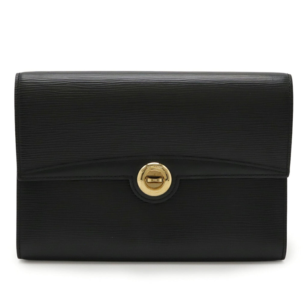 Louis Vuitton Epi Black Noir Epi Leather Clutch Bag (Pre-Owned)