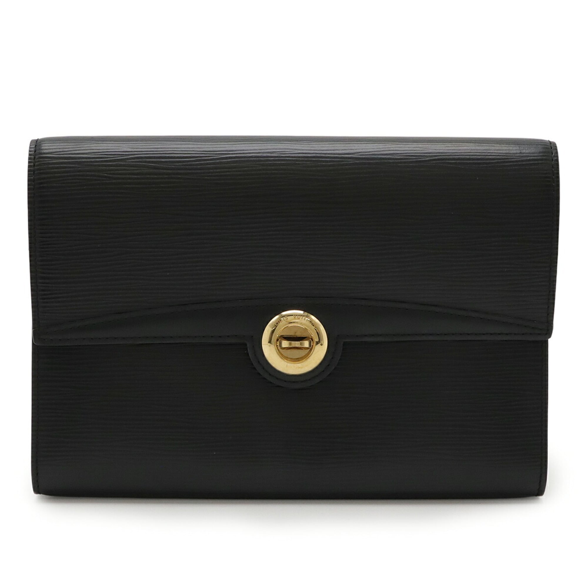 Louis Vuitton Epi Black Noir Epi Leather Clutch Bag (Pre-Owned)
