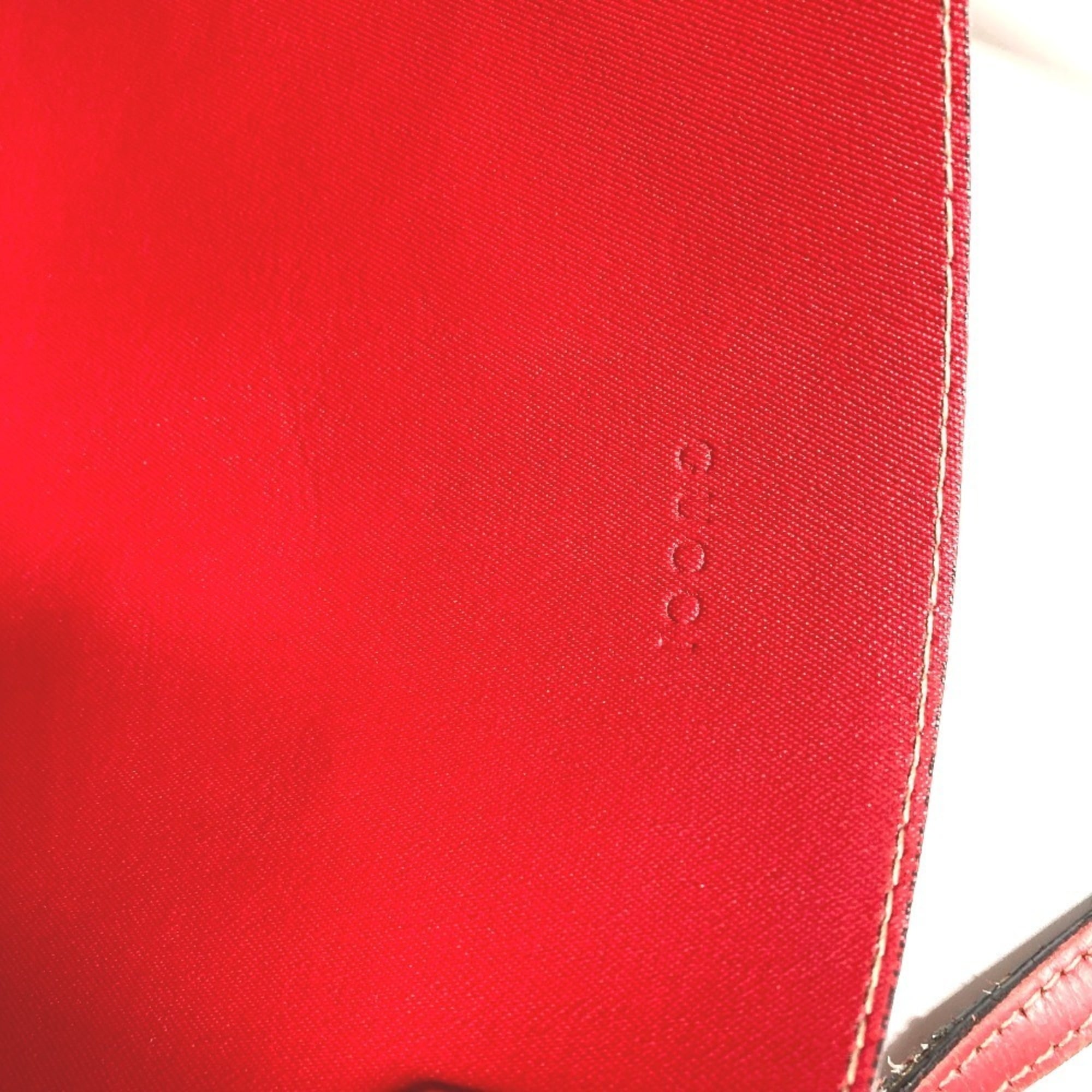 Gucci Beige Red Color Gg Supreme Shoulder Bag Tote Bag (Pre-Owned)