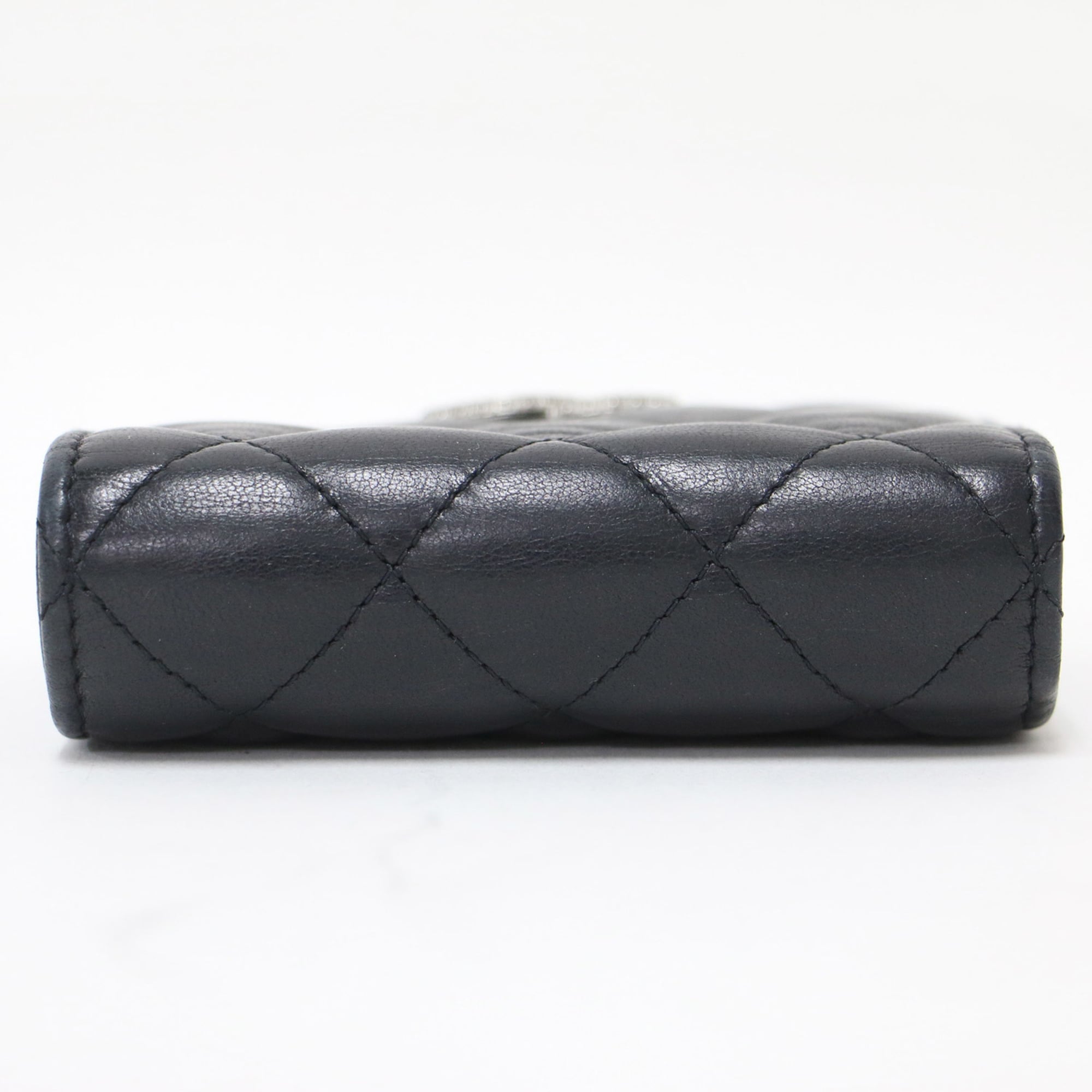 Chanel Black Leather Wallet (Bi-Fold) (Pre-Owned)