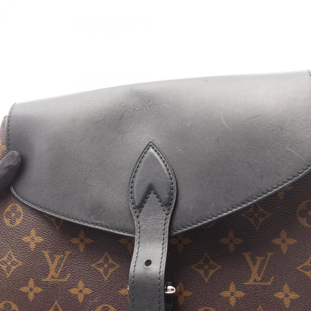 Louis Vuitton Black Brown Monogram Leather Backpack (Pre-Owned)