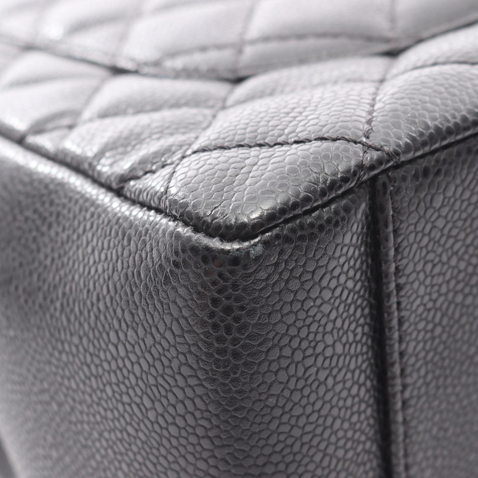 Chanel Black Grained Calfskin Tote Bag (Pre-Owned)