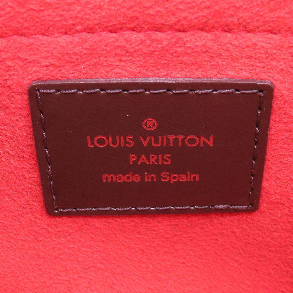 Louis Vuitton Damier Damier Canvas Ebene Red Color Handbag (Pre-Owned)