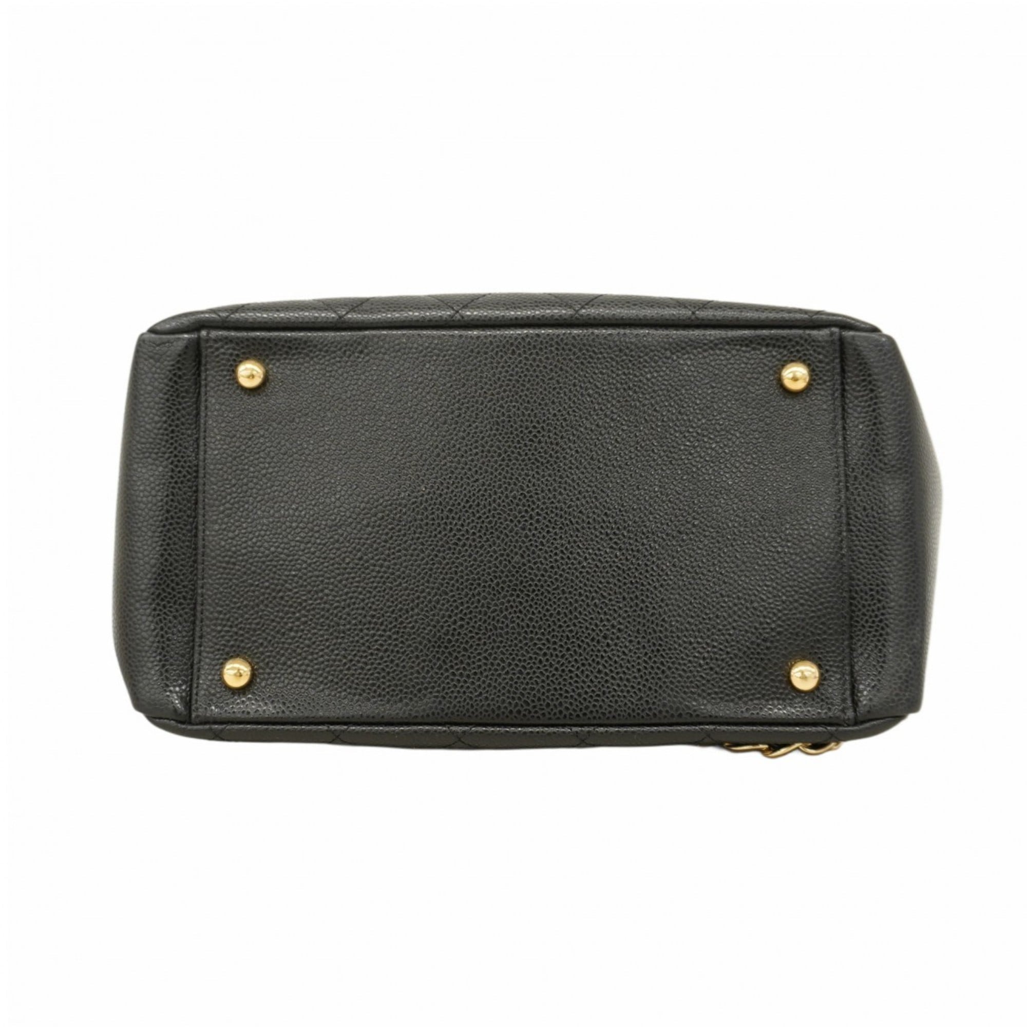 Chanel Black Grained Calfskin Shoulder Bag (Pre-Owned)