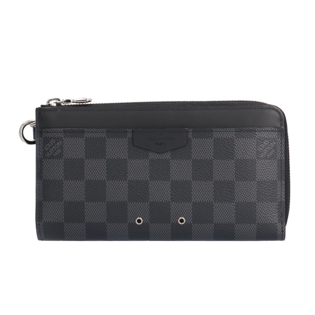 Louis Vuitton Black Gray Damier Graphite Long Wallet (Bi-Fold) (Pre-Owned)