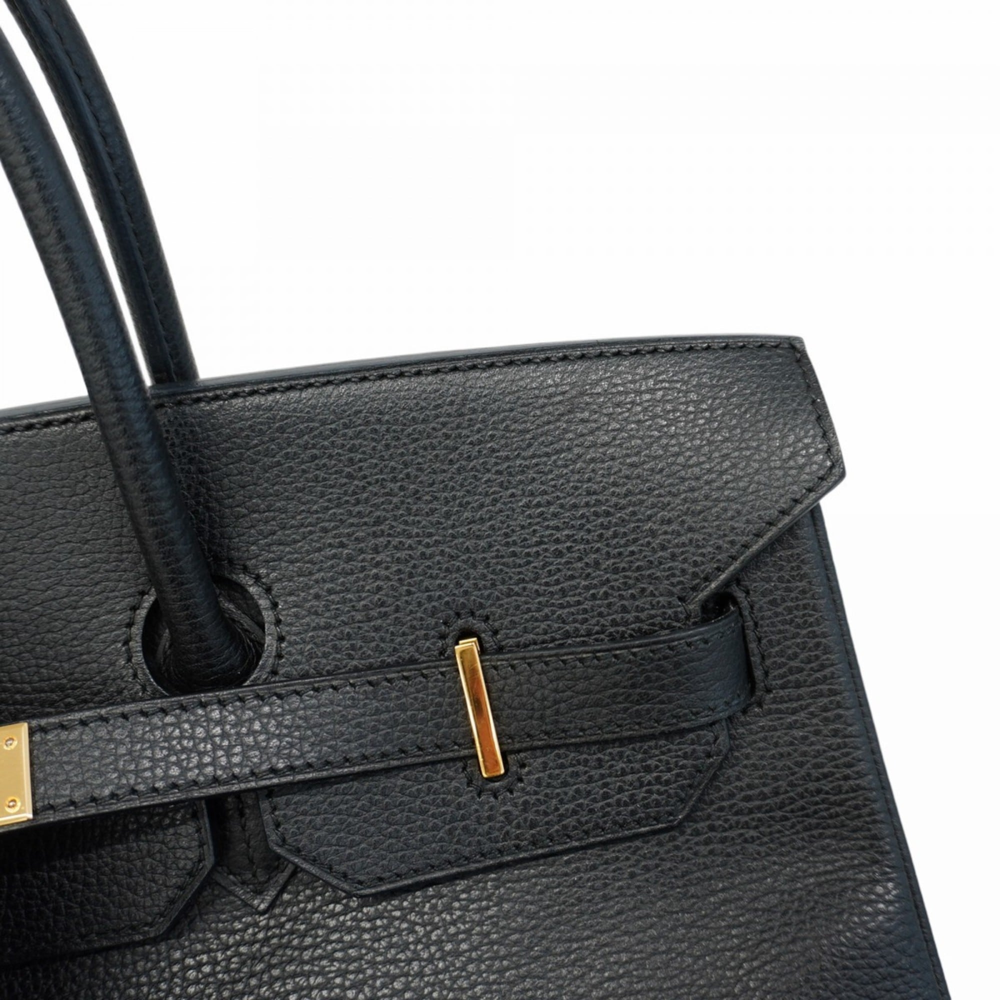 Hermes Black Togo Leather Handbag (Pre-Owned)
