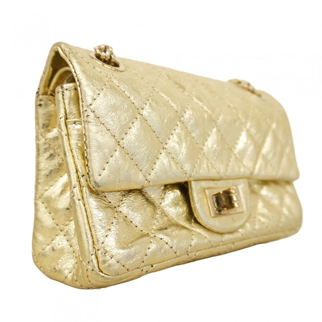 Chanel Gold Leather Shoulder Bag (Pre-Owned)