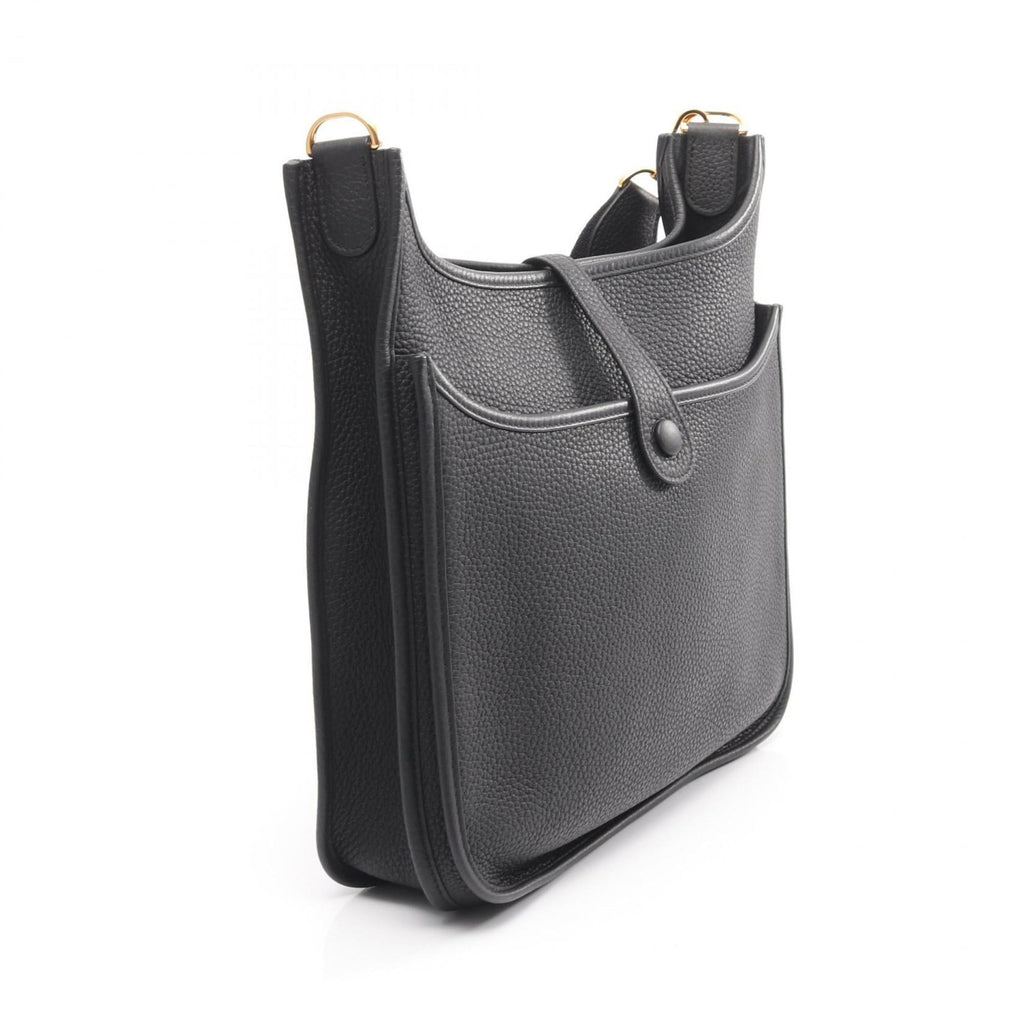 Hermes Black Taurillon Clemence Leather Leather Shoulder Bag (Pre-Owned)