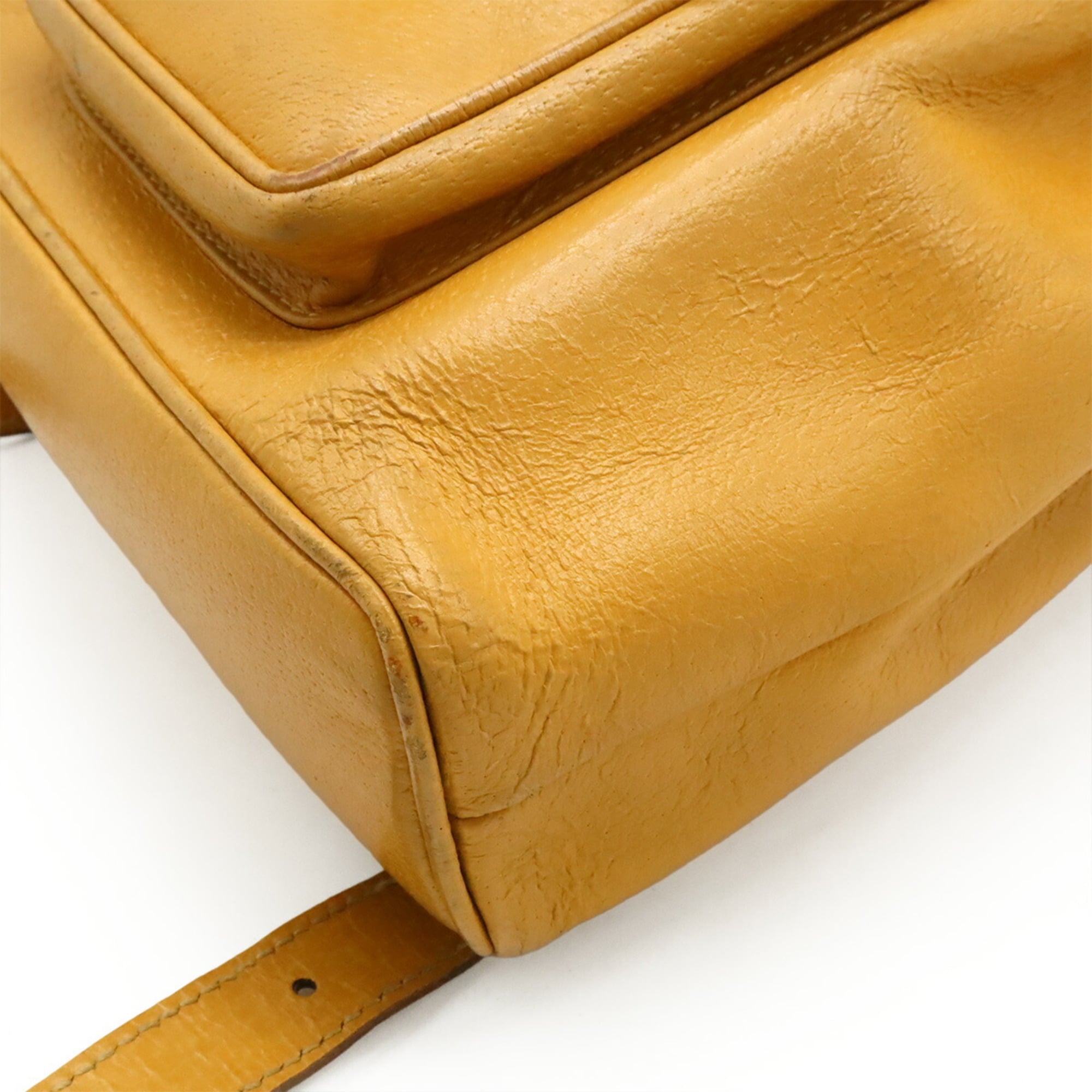 Gucci Beige Light Brown Bamboo Leather Backpack Shoulder Bag (Pre-Owned)
