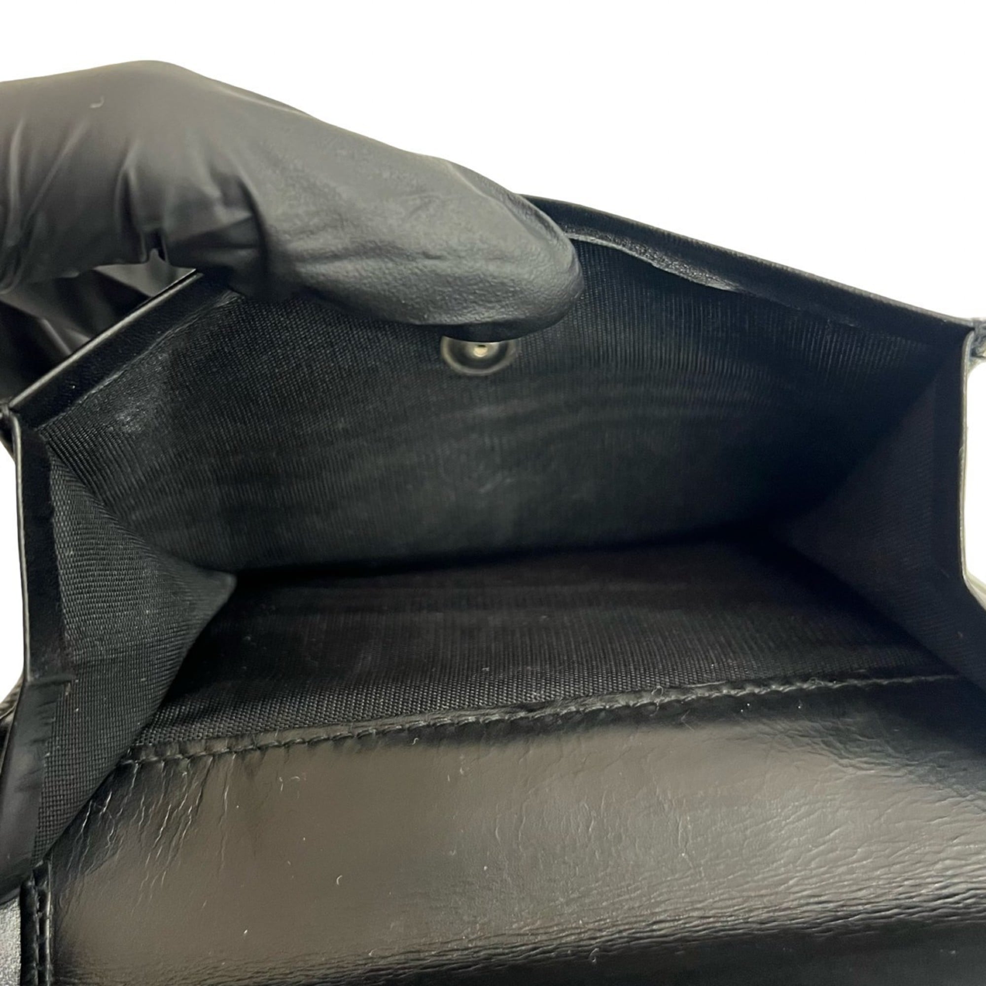 Prada Black Leather Wallet (Bi-Fold) (Pre-Owned)