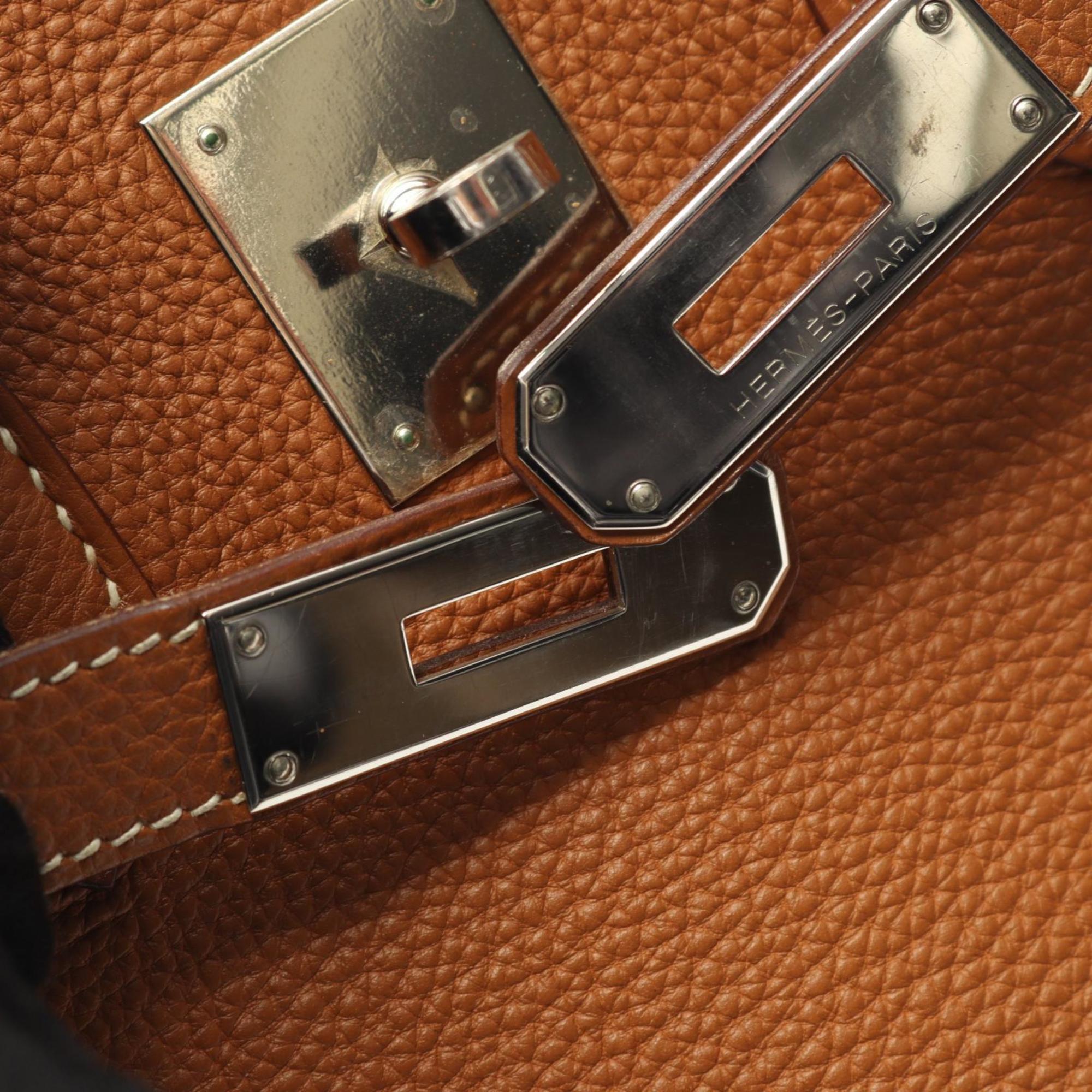Hermes Brown Togo Leather Handbag (Pre-Owned)