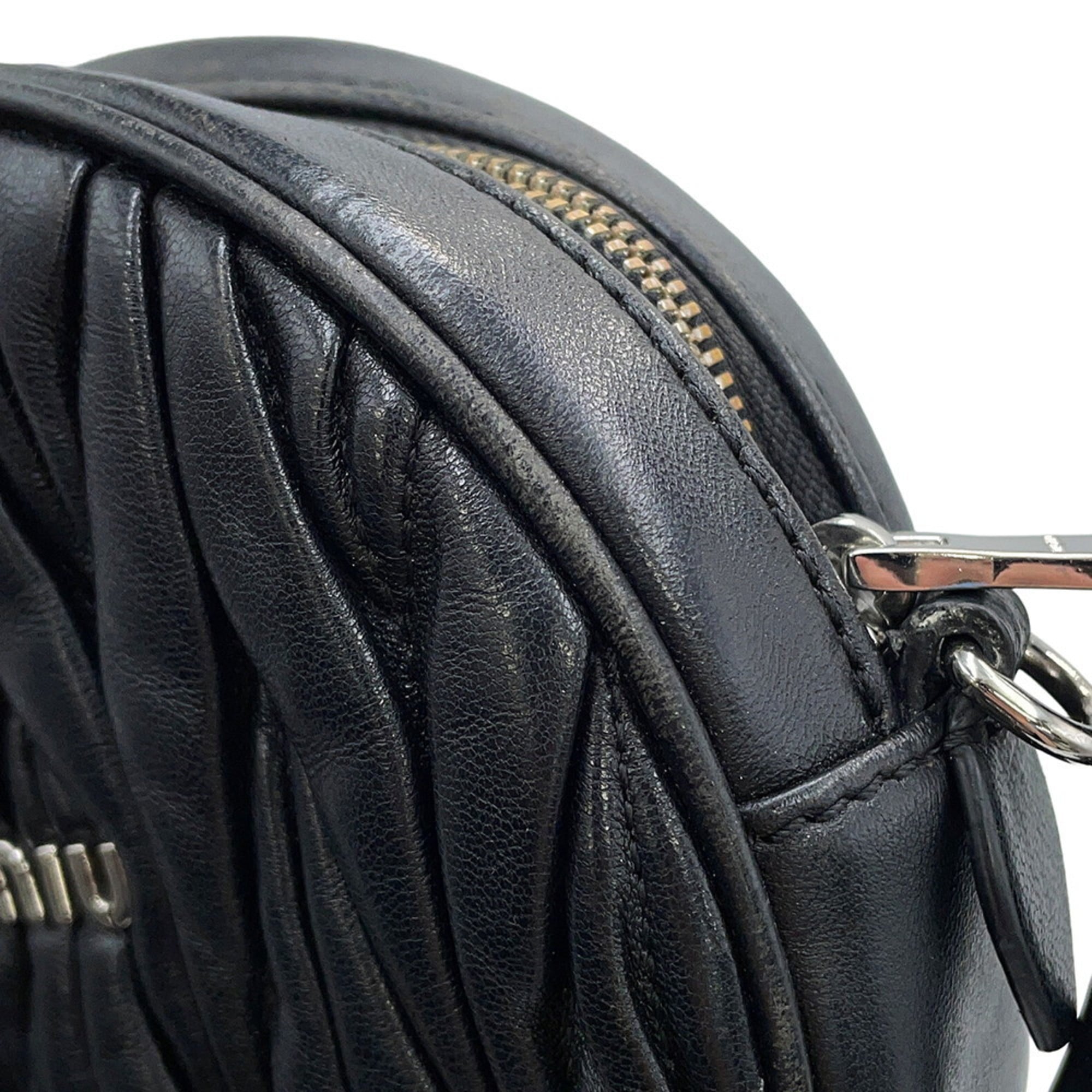 Miu Miu Matelasse Black Shoulder Bag (Pre-Owned)