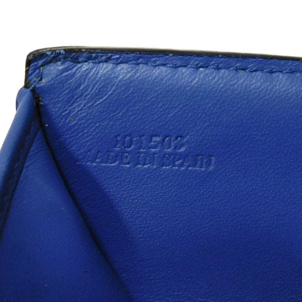 Loewe Linen Blue Leather Wallet (Tri-Fold) (Pre-Owned)