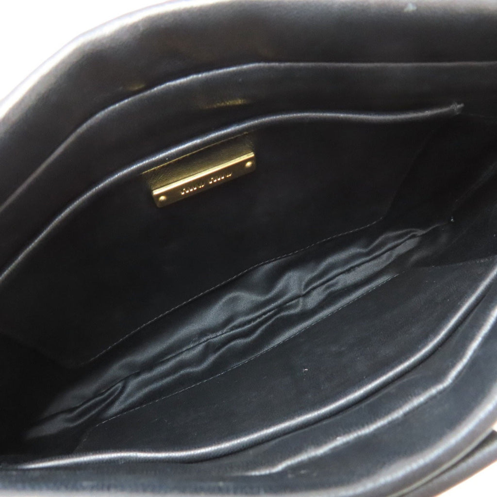 Miu Miu Black Leather Shoulder Bag (Pre-Owned)