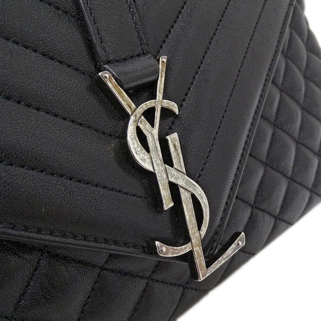 Saint Laurent Black Leather Shoulder Bag (Pre-Owned)