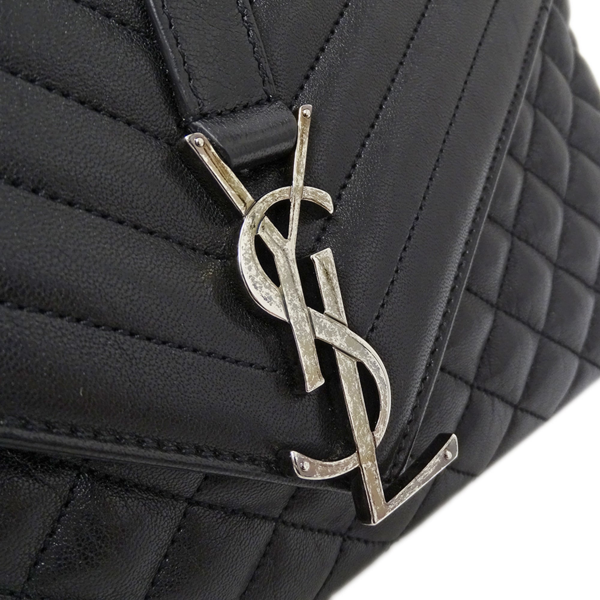 Saint Laurent Black Leather Shoulder Bag (Pre-Owned)