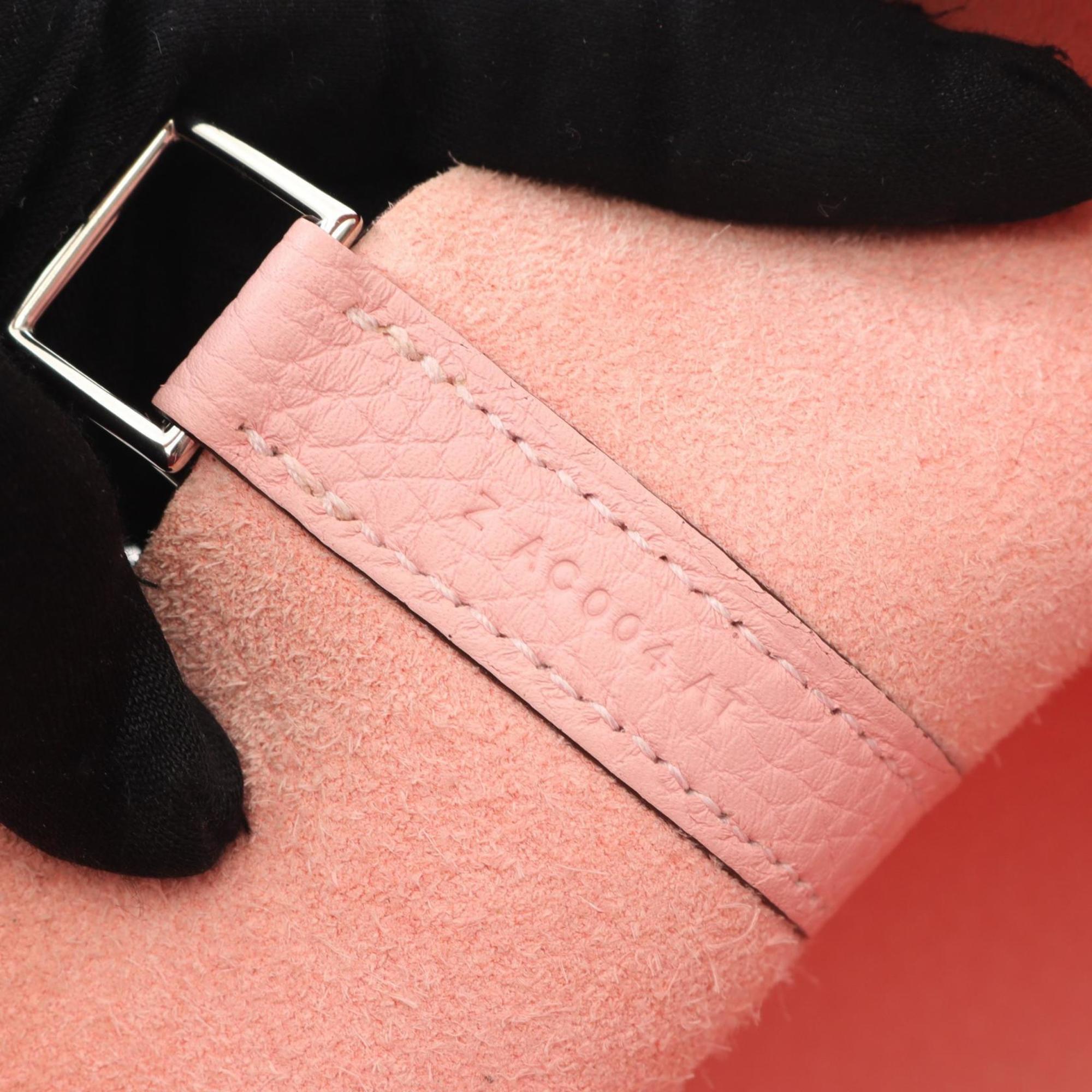 Hermes Pink Taurillon Clemence Leather Handbag (Pre-Owned)