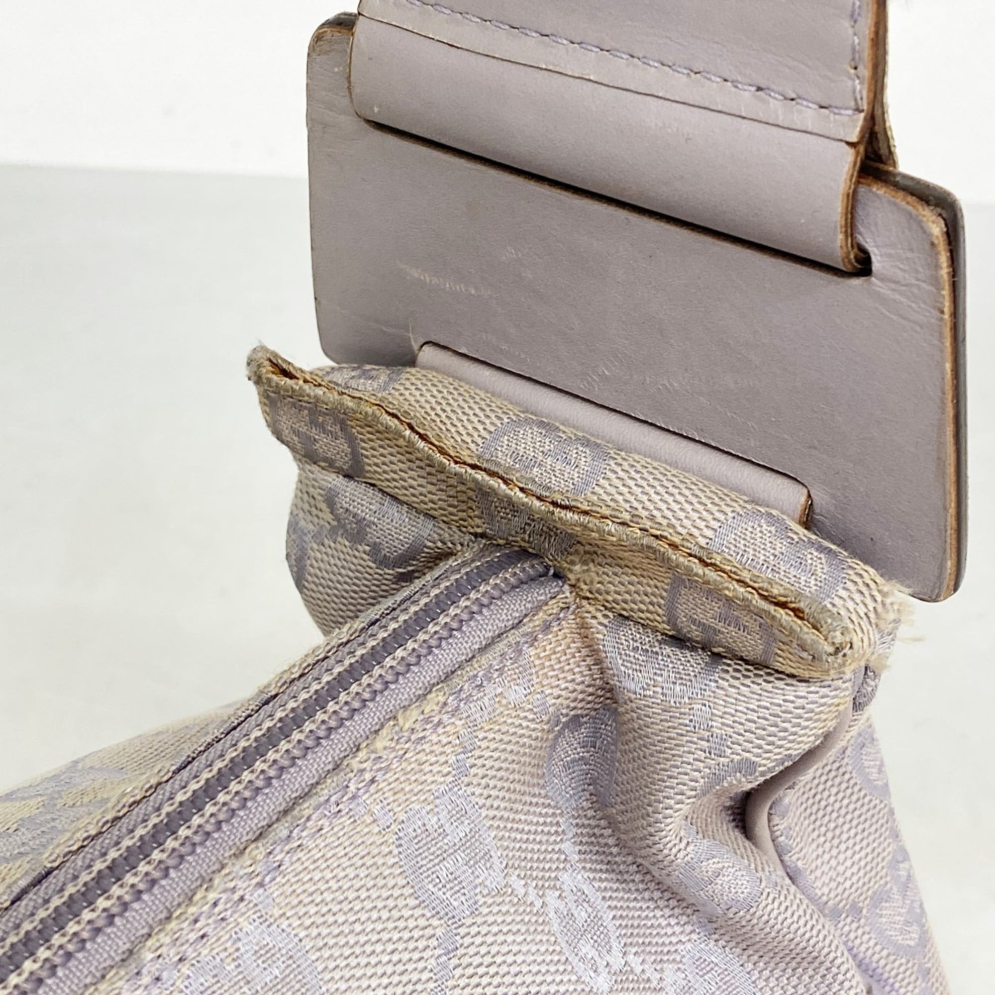 Gucci Purple Canvas Shoulder Bag (Pre-Owned)