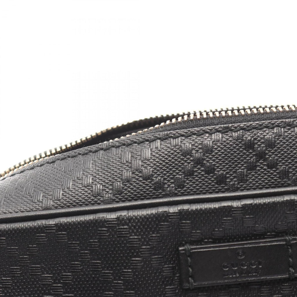Gucci Black Coated Canvas Leather Shoulder Bag (Pre-Owned)