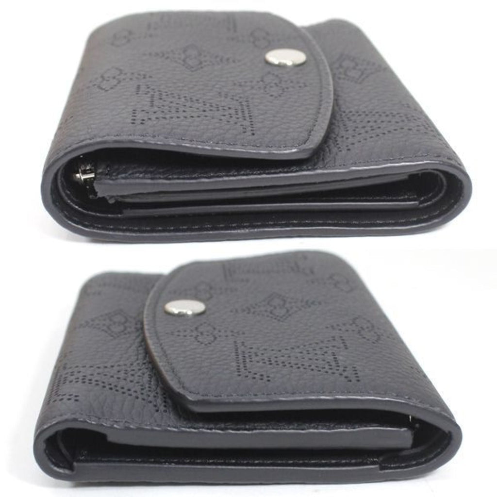 Louis Vuitton Black Mahina Leather Wallet (Tri-Fold) (Pre-Owned)