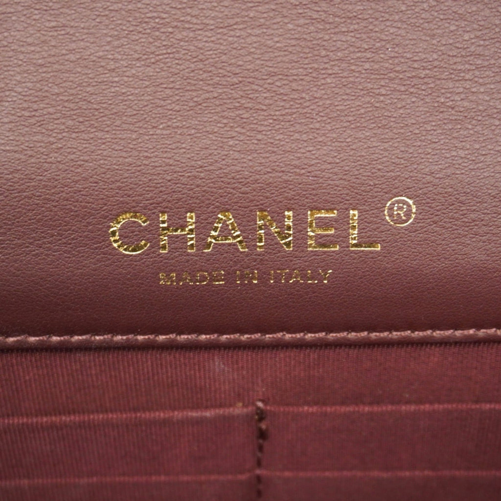 Chanel Bordeaux Patent Leather Chain/Shoulder Wallet (Pre-Owned)