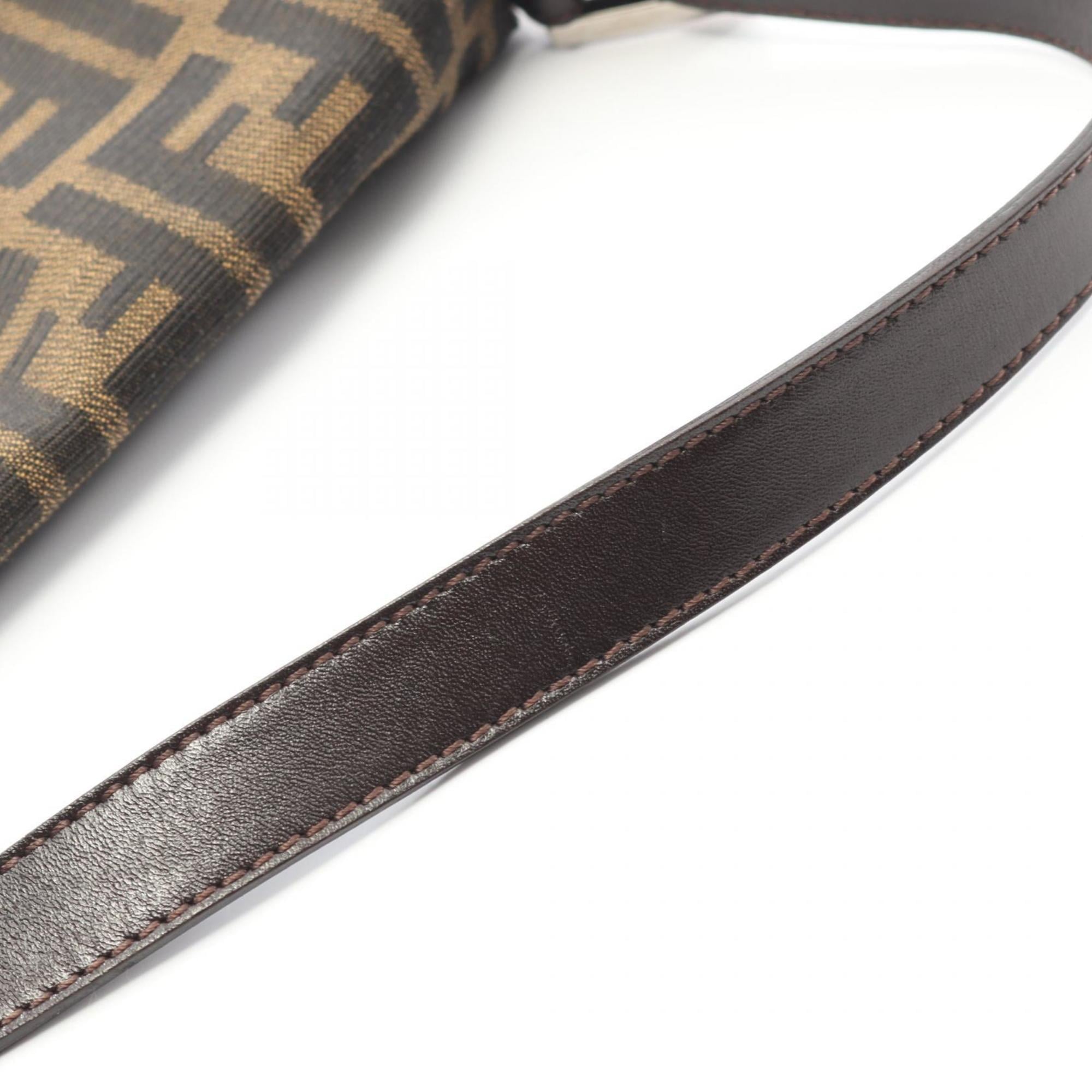 Fendi Brown Canvas Leather Handbag (Pre-Owned)