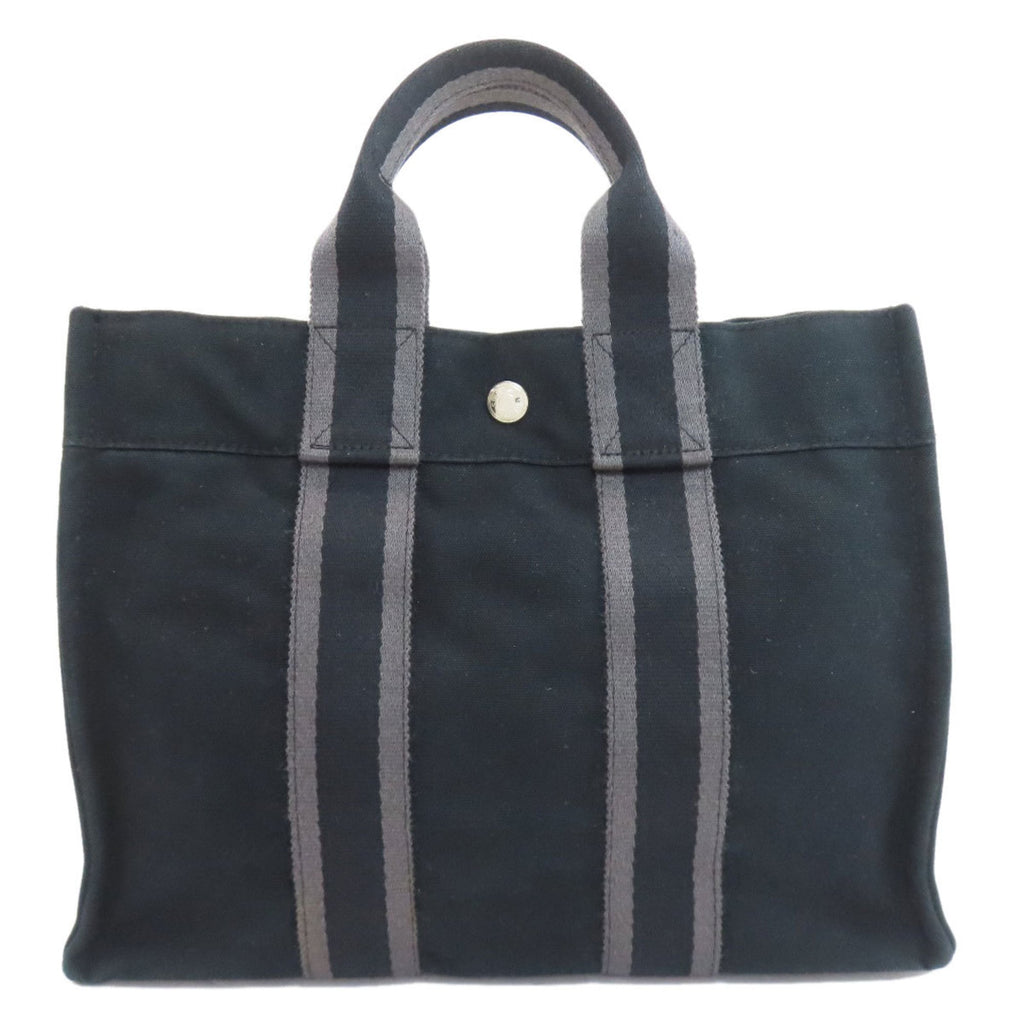 Hermes Black Canvas Handbag (Pre-Owned)